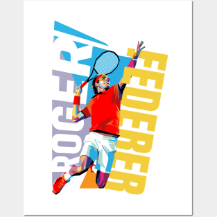 Roger Federer Pop Art Posters and Art